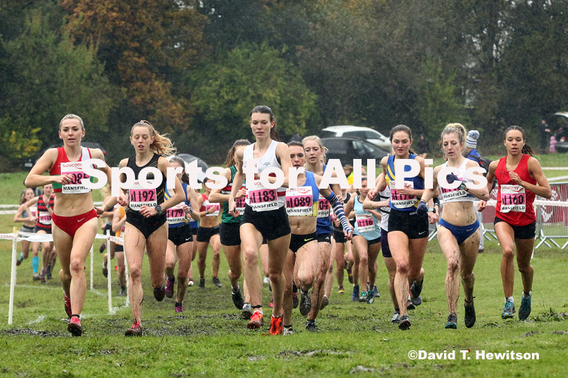 Senior women, National Cross Country Relay Champs., Berry Hill Park, Mansfield.  Photo: David T. Hewitson/Sports for All Pics